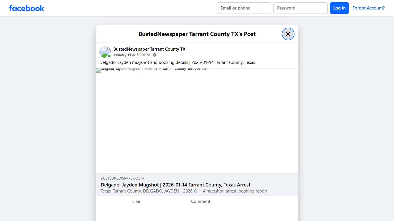 Delgado, Jayden... - BustedNewspaper Tarrant County TX Facebook
